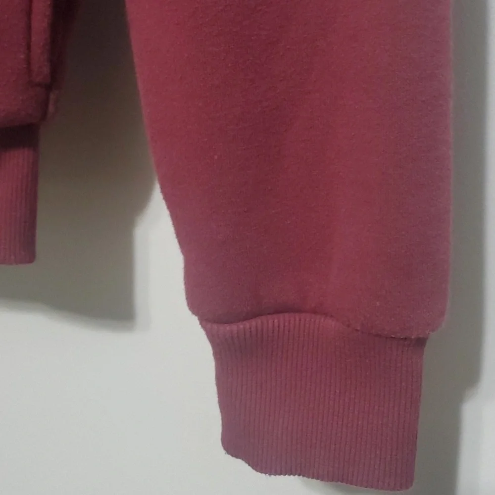 Forever 21 Jacket Mens Size Small  Burgundy Sherpa-Lined Hoodie Zippered